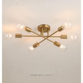 Personalized Glass Ceiling Light (Option: 3 Style-Gold)